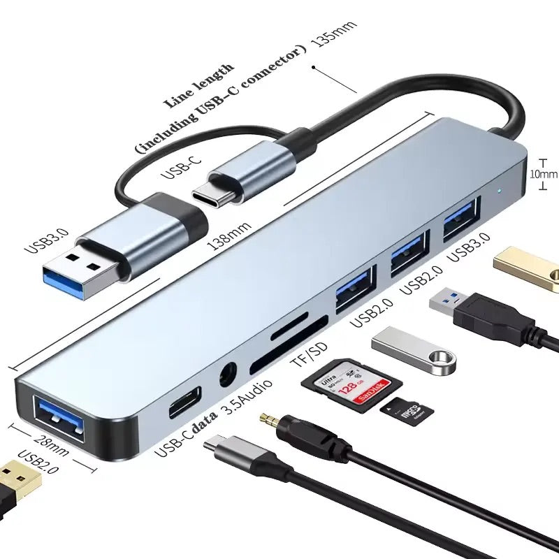 Multifunkcionalni 8-u-1 USB Hub