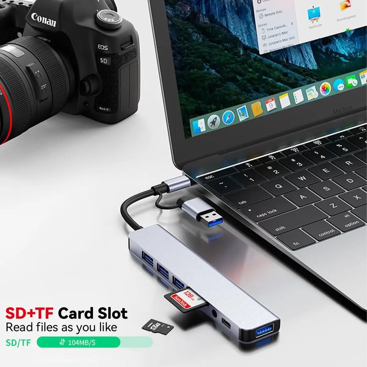 Multifunkcionalni 8-u-1 USB Hub