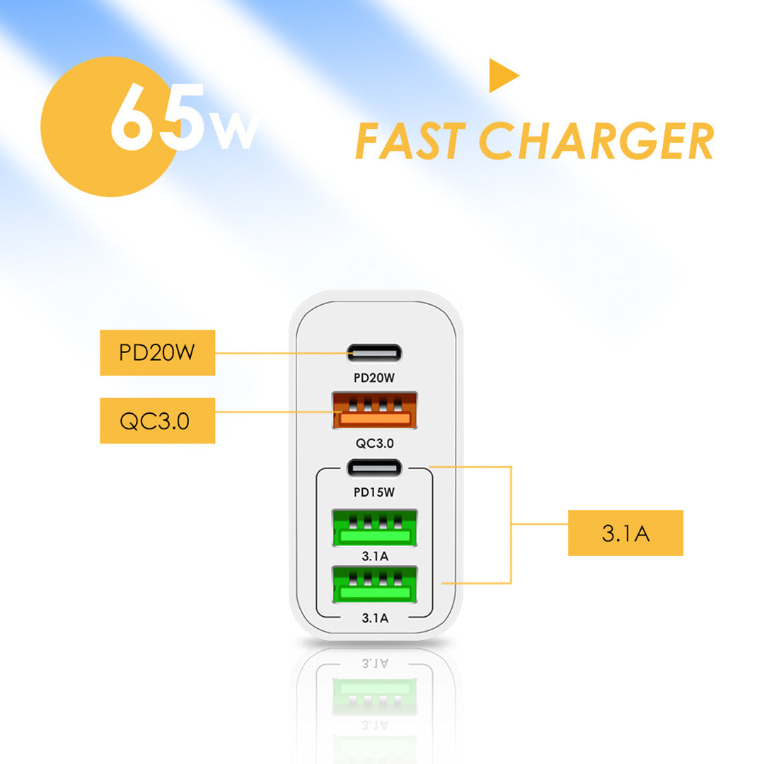 65W Adapter za brzo punjenje s više priključaka