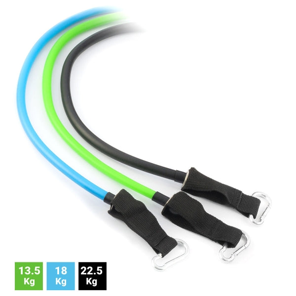 Set traka otpora s dodacima i vodičem za vježbu Tribainer Innovagoods 3 kom.